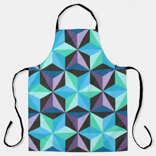 Sterren Abstracte Geometrische Patchwork Schort (Voorkant)