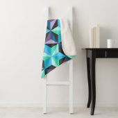 Sterren Abstracte Geometrische Patchwork Sherpa Deken (In situ)
