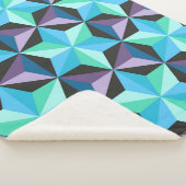 Sterren Abstracte Geometrische Patchwork Sherpa Deken (3/4)