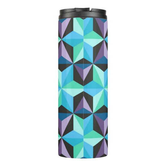 Sterren Abstracte Geometrische Patchwork Thermosbeker (Achterkant)