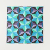 Sterren Abstracte Geometrische Patchwork Wandkleed (Voorkant (horizontaal))