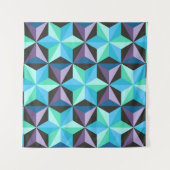 Sterren Abstracte Geometrische Patchwork Wandkleed (Voorkant)