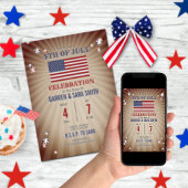  sterren Amerikaanse vlag 4th van juli Party Kaart