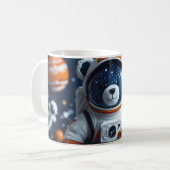 Sterren Astronaut Teddybeer Koffiemok (Voorkant links)