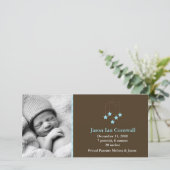 Sterren Baby Mobiel Geboorteaankondigingen Aankondiging (Staand voorkant)