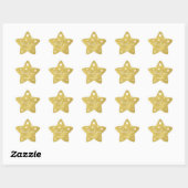 Sterren Baby shower Party Stickers | Gold Faux Fol (Vel)