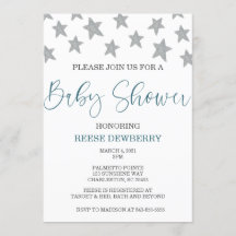 Sterren Baby shower Uitnodigen