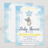 Sterren, Baby shower van Baby Kaart (Voorkant / Achterkant)