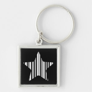 STERREN BALKODE Stellaire Barcode Patroon Ontwerp Sleutelhanger