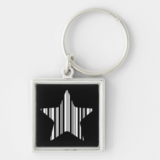 STERREN BALKODE Stellaire Barcode Patroon Ontwerp Sleutelhanger (Voorkant)