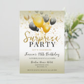 Sterren & Ballonnen Decoratie Verrassing Verjaarda Kaart (Staand voorkant)