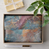 Sterren bezaaid zand en Zee, kustleven Tissuepapier (Geschenk)