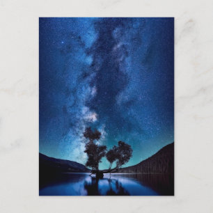 Sterren bij het nachtelijke Briefkaart