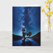 Sterren bij Wenskaart van de Verjaardag van de Kaart (Gele Bloem)