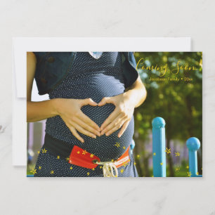 Sterren Binnenkort Baby Aankondiging Fotokaart