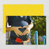 Sterren Binnenkort beschikbaar Fotokaart voor Baby Aankondiging (Voorkant / Achterkant)