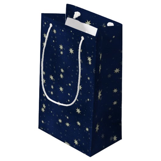 sterren blauw klein cadeauzakje (Achterkant Gekanteld)