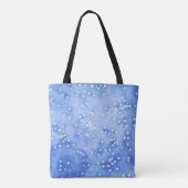 Sterren Blauw Ornament Art Tas (Achterkant)