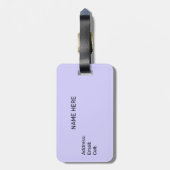 Sterren, blauwe strepen en kalligrafie bagagelabel (Achterkant verticaal)