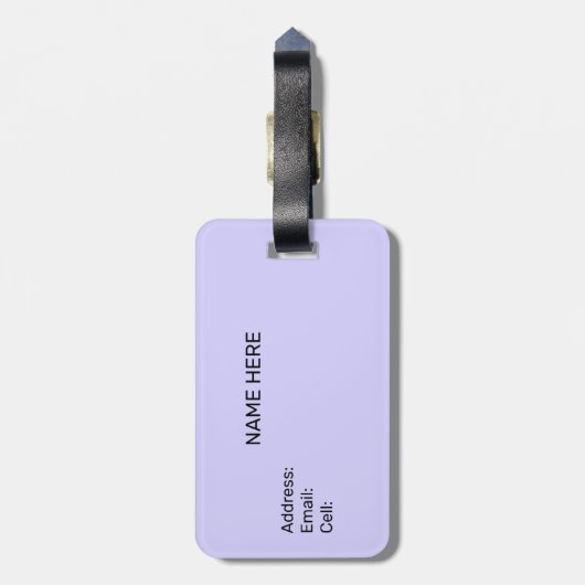 Sterren, blauwe strepen en kalligrafie bagagelabel (Achterkant verticaal)