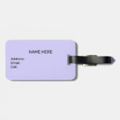 Sterren, blauwe strepen en kalligrafie bagagelabel (Achterkant horizontaal)