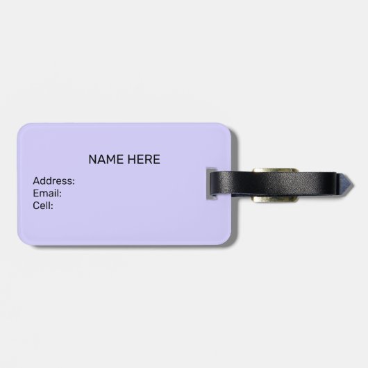 Sterren, blauwe strepen en kalligrafie bagagelabel (Achterkant horizontaal)