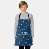 Sterren Blue Peach Minimal Pattern Schort (Gedragen)