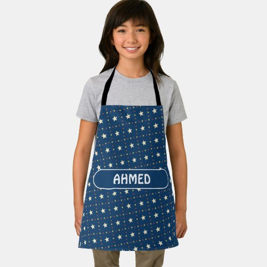 Sterren Blue Peach Minimal Pattern Schort (Insitu)