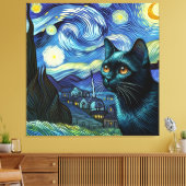 Sterren Bombay Kat Portret - Huisdier Portret Canvas Afdruk (Insitu (Woonkamer))