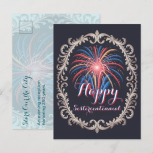 Sterren Boven de Stad • 1776–2026 Ontvangst Uitnod Briefkaart