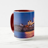 Sterren boven Nubble Lighthouse in Maine Mok (Voorkant links)