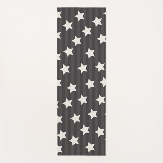 Sterren boven strepen grijs yogamat (Voorkant)