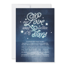 Sterren bruiloft uitnodiging