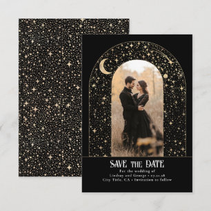 Sterren Celestial Arch Black Save the Date Foto