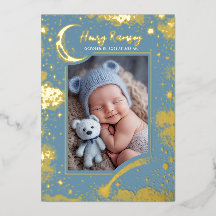 Sterren Celestial Zacht Blauw Pasgeboren Foto's Ge