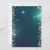 Sterren, Champagne Glass, Red Bow kerstmis Company Kaart (Achterkant)