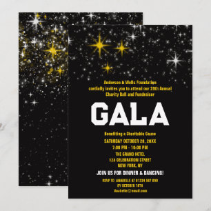 Sterren Charity Ball Corporate Fondsenwervende Par Kaart