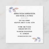 *~* Sterren Chic Populaire Haar Model Actrice FOTO Vierkante Visitekaartje (Achterkant)