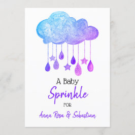 ** Sterren Cloud Rain Drops Sprinkle Shower Kaart