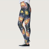 Sterren Clusters Donkere Ruimte Stof Galaxy Leggings (Links)