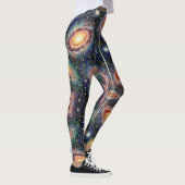 Sterren Clusters Donkere Ruimte Stof Galaxy Leggings (Rechts)