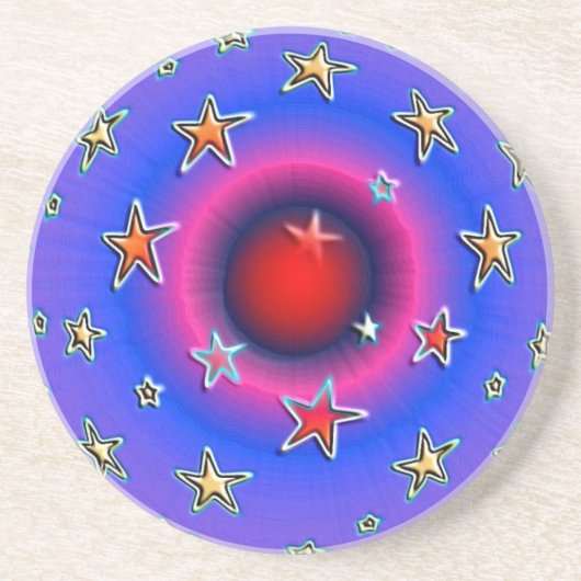 Sterren Coaster Zandsteen Onderzetter (Voorkant)