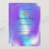 Sterren Confetti Afstudeerder Pet Holografisch Afs Kaart (Voorkant / Achterkant)