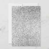 Sterren Confetti Silver Eiffeltoren Quinceanera Kaart (Achterkant)