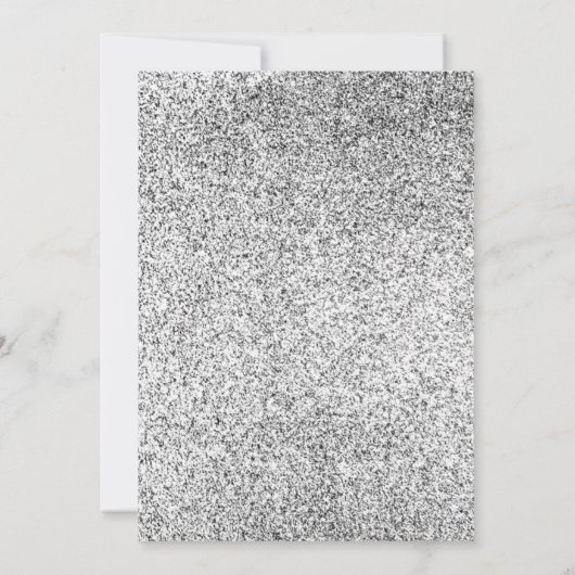 Sterren Confetti Silver Eiffeltoren Quinceanera Kaart (Achterkant)