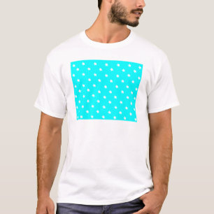 Sterren Cyan White Het museum Zazzle Gifts T-shirt