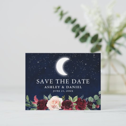 Sterren de datum bewaren briefkaart (Staand voorkant)