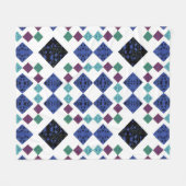 Sterren Diamanten Fleece Deken (Voorkant (Horizontaal))
