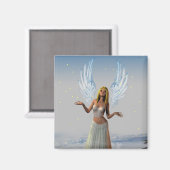 Sterren die op een engel (magneet) vallen magneet (Voorkant / Achterkant)