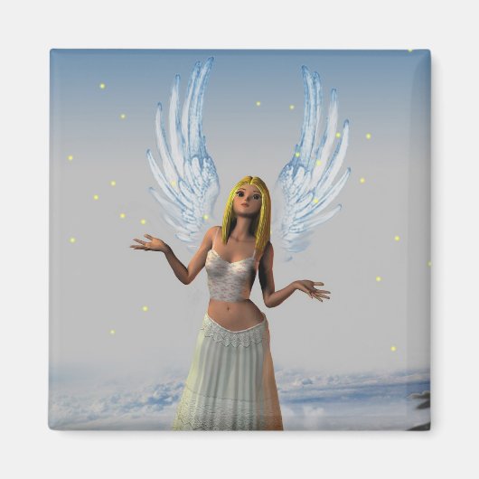 Sterren die op een engel (magneet) vallen magneet (Voorkant)